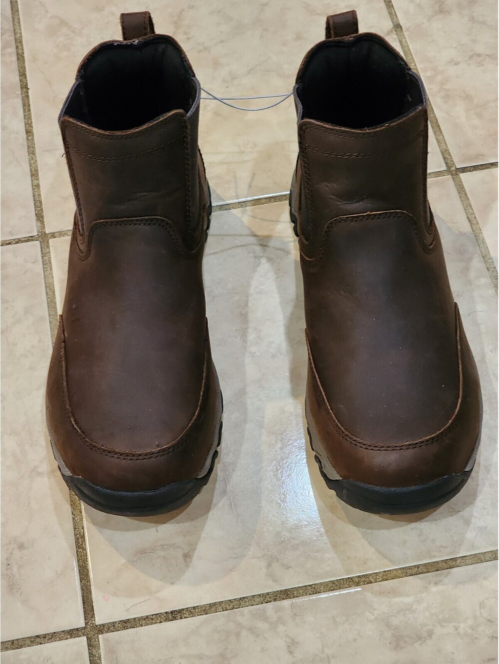 DULUTH TRADING Co Brown BOOTS Men's Pull-On Work Boots 10M 91854 China Upper Le